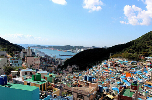 釜山甘川洞 洋气的文明村