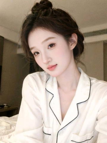 桃花树下的照片