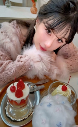 糖蒸栗粉糕的照片